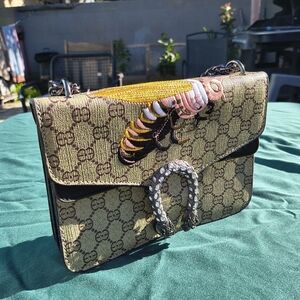 Beautiful Queen Bee Embroidered Small Dionysus Shoulder Bag
